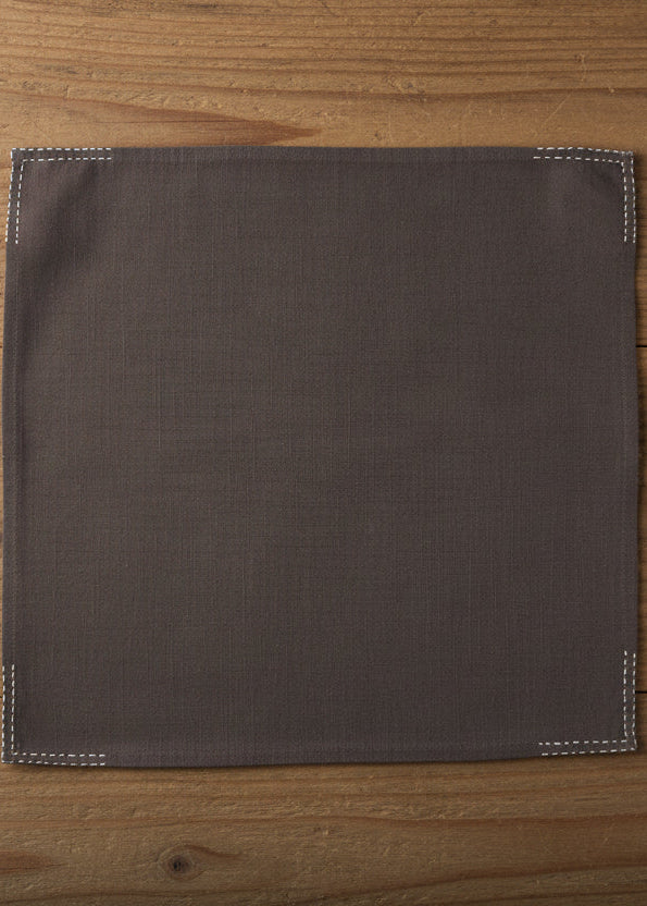 Solid Napkin Set of 2 :  Dark Brown Textured