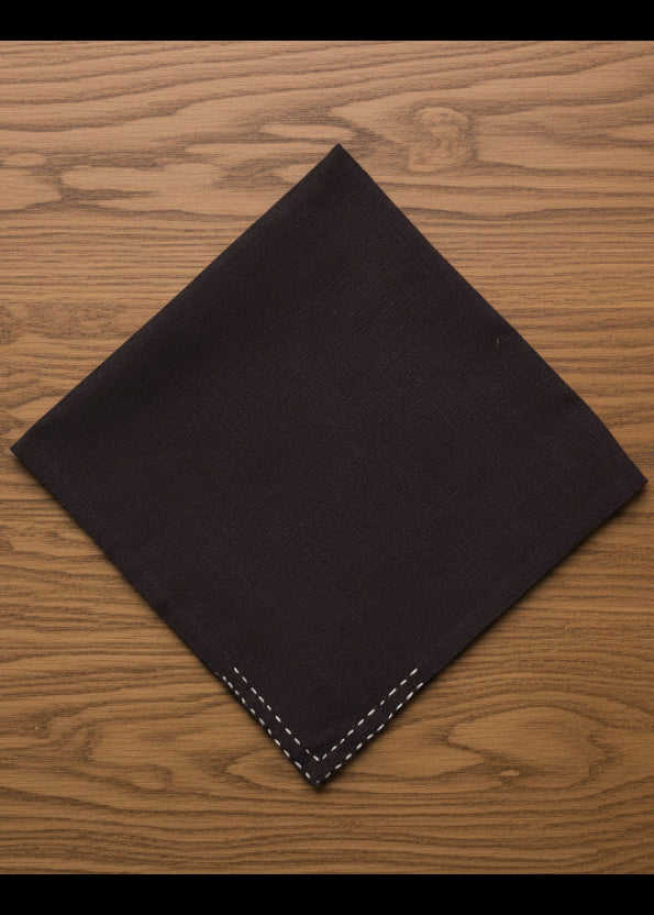 Solid Napkin Set of 2 :  Dark Brown Textured