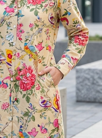Night Shirt  : Bird Lime Voile