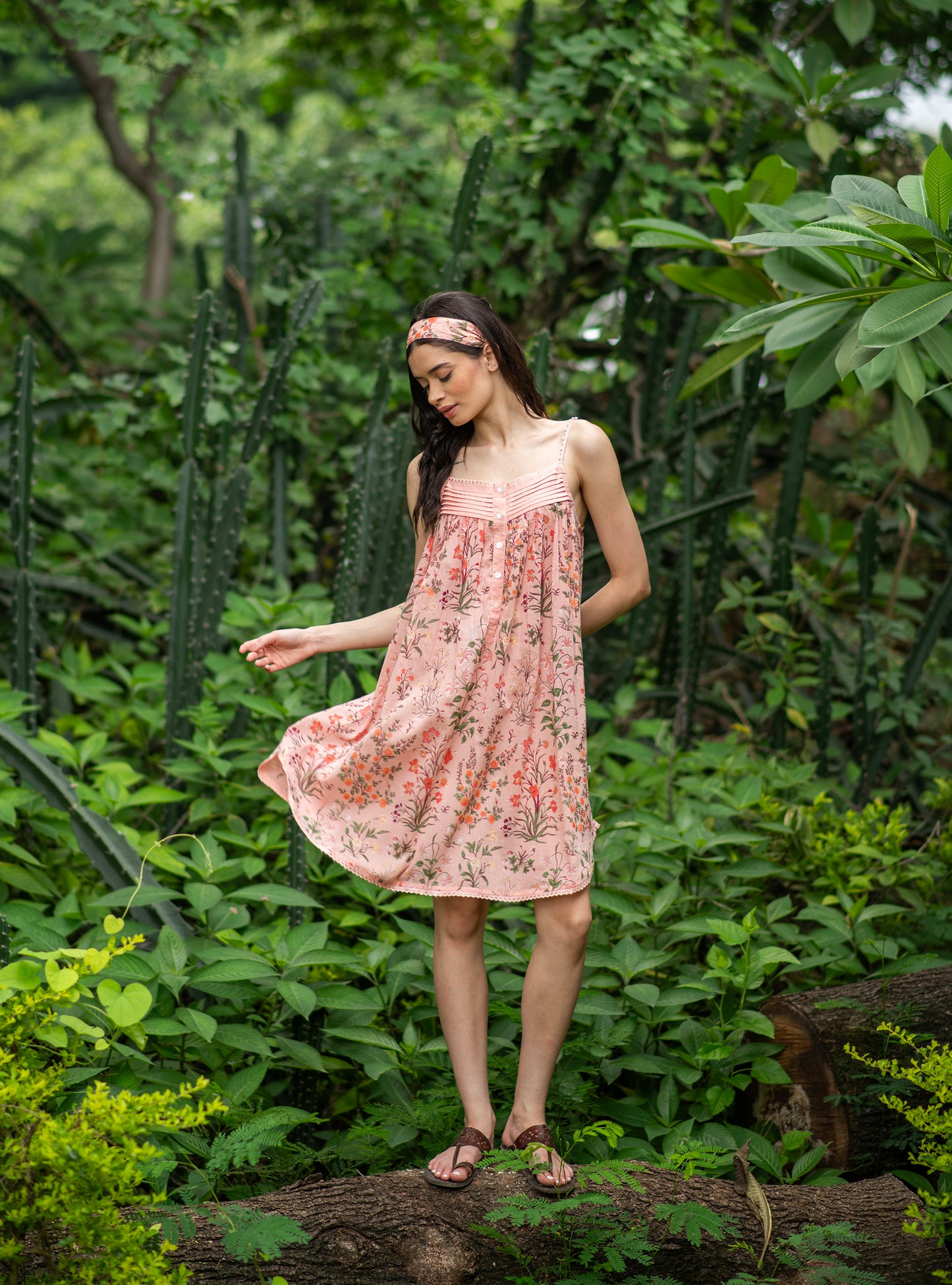 Olivia Nighty : Garden Blush Voile