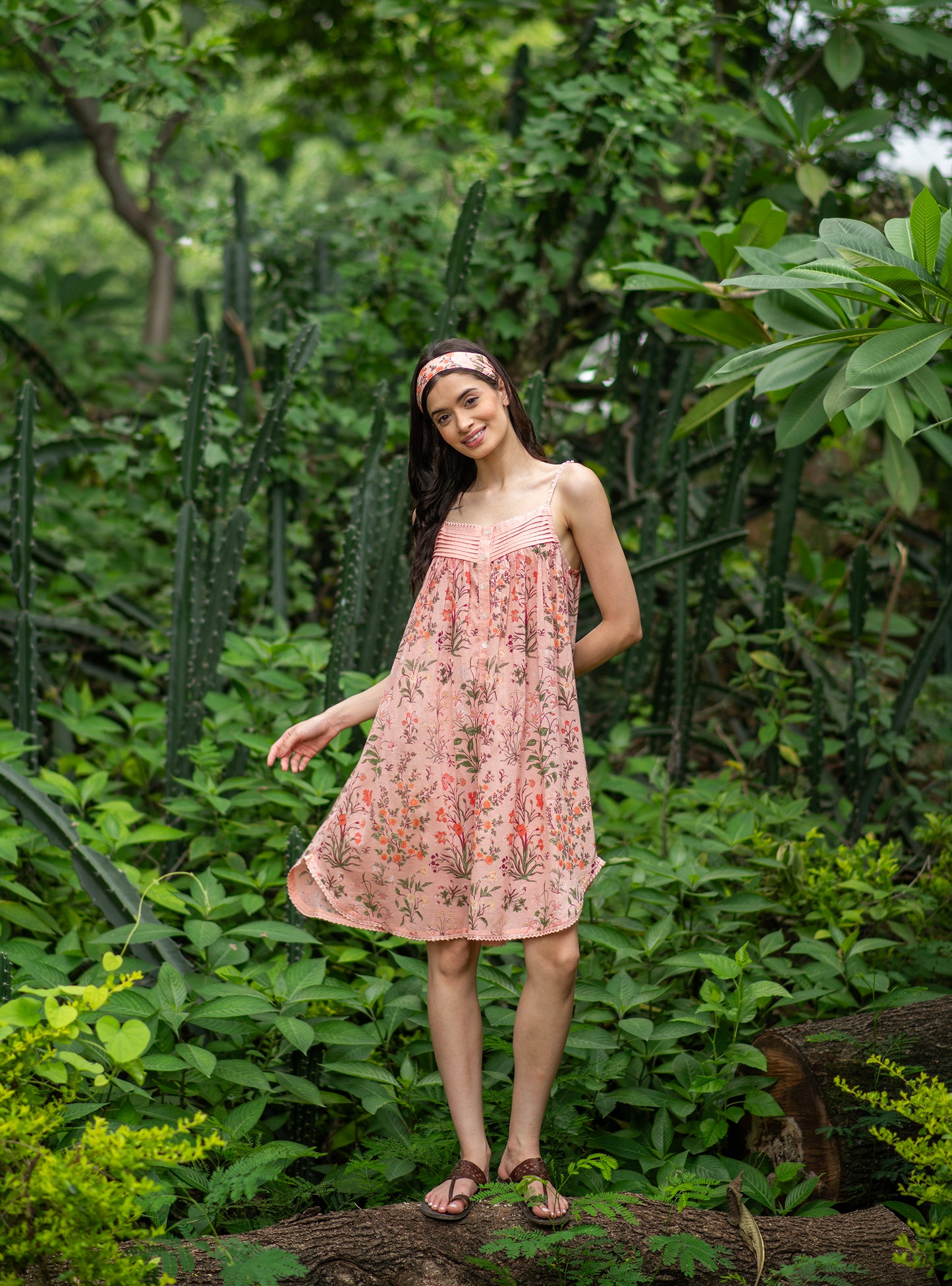 Olivia Nighty : Garden Blush Voile