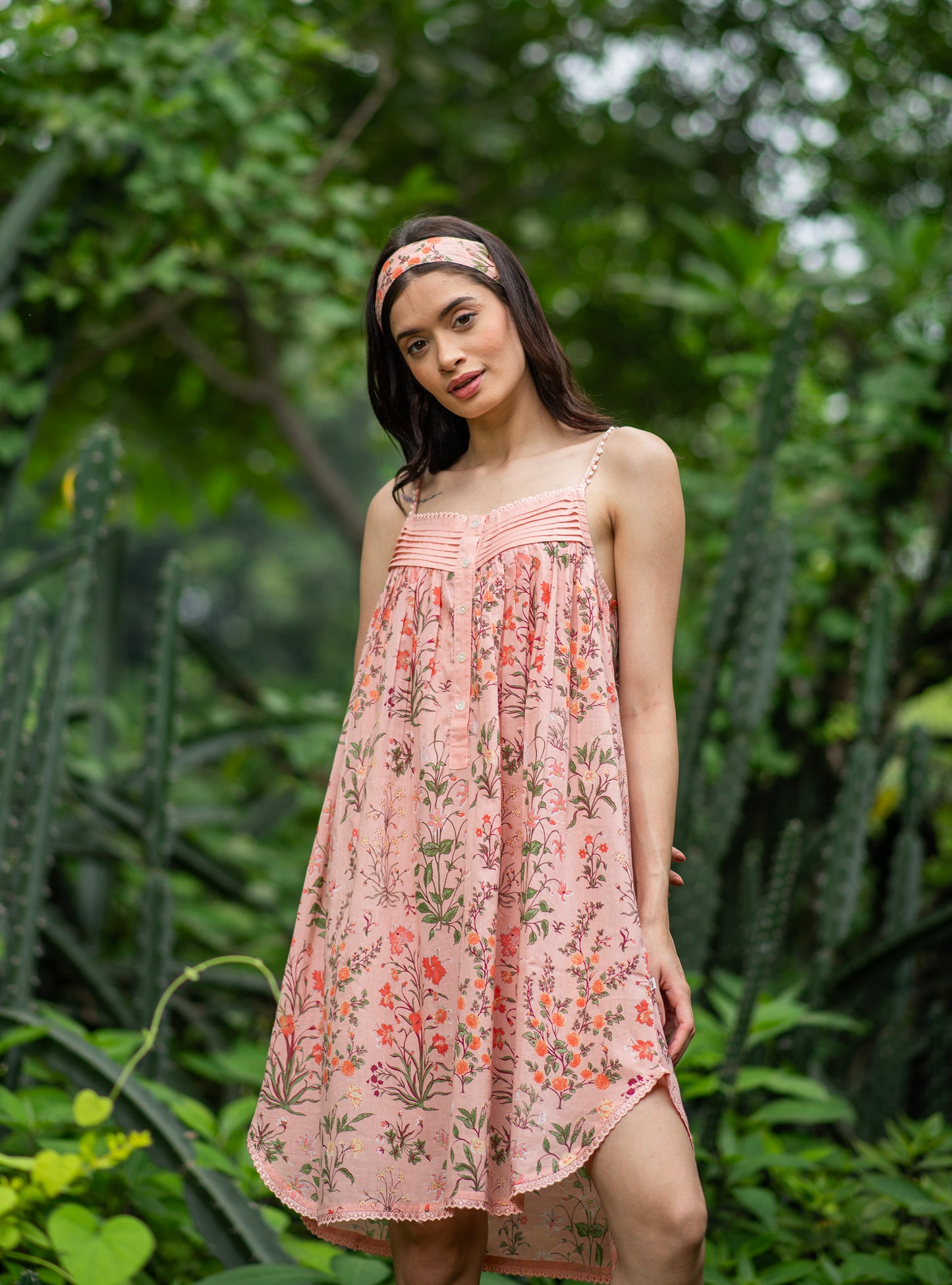 Olivia Nighty : Garden Blush Voile