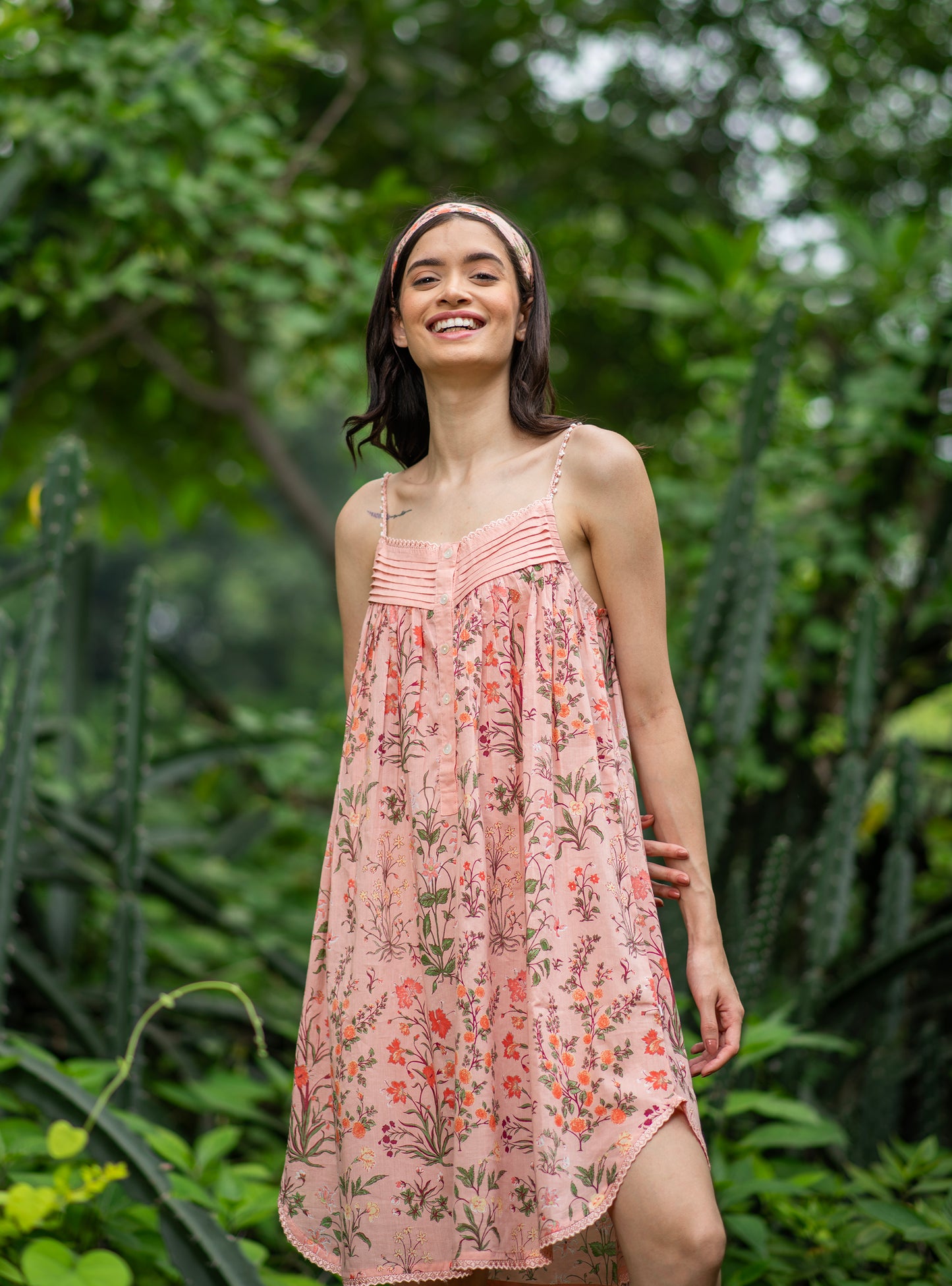 Olivia Nighty : Garden Blush Voile