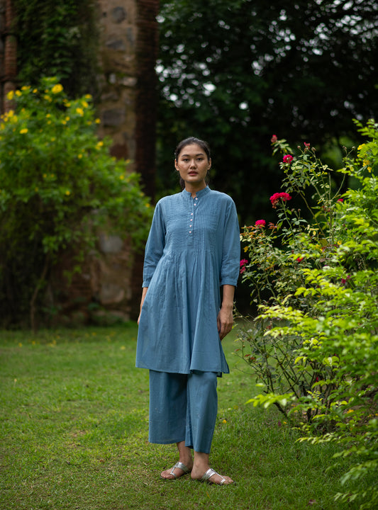 Palazzo Pant Embroidered  : Solid Mingei Voile