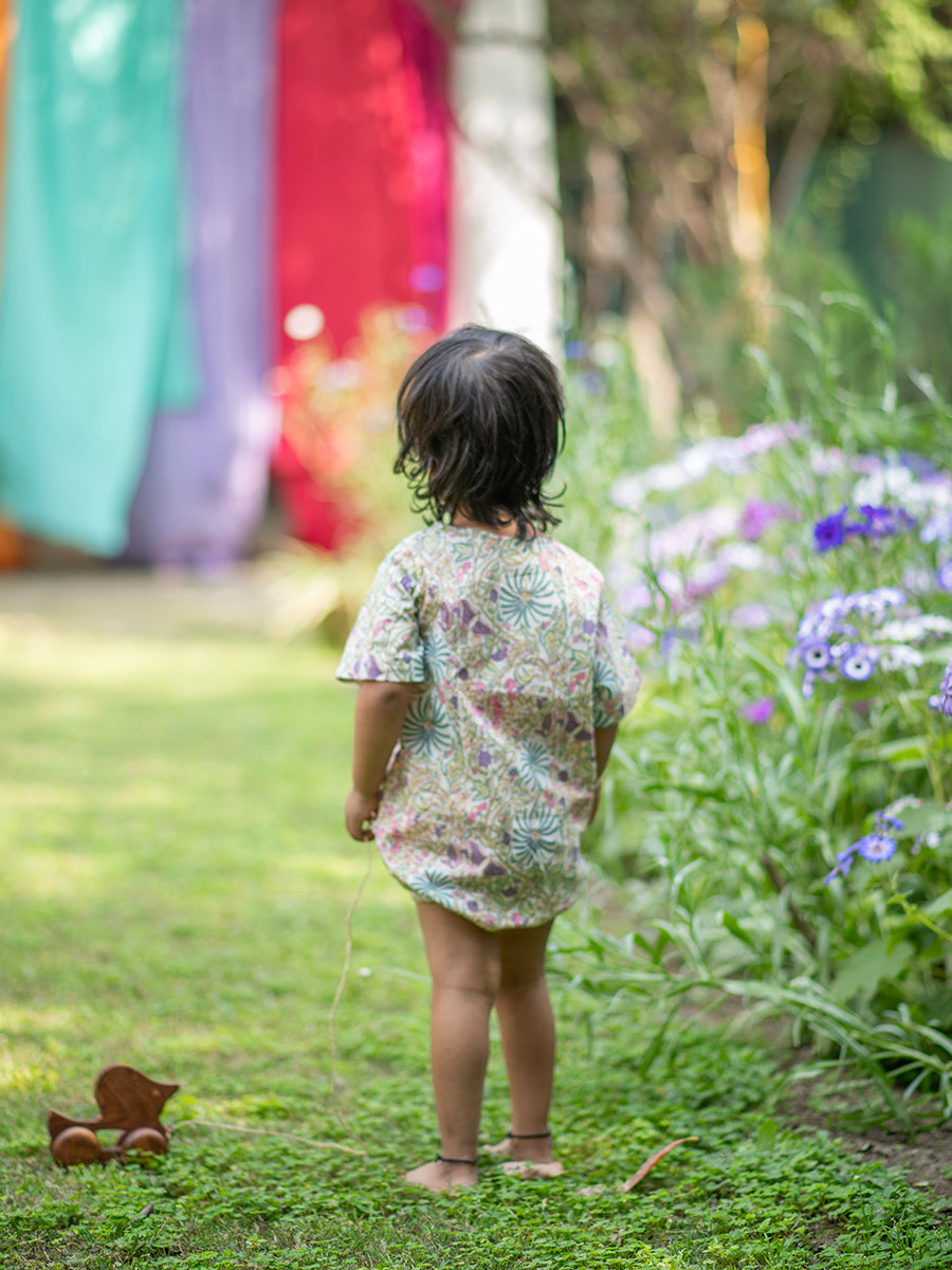 Baby Romper : Palm Ice Voile