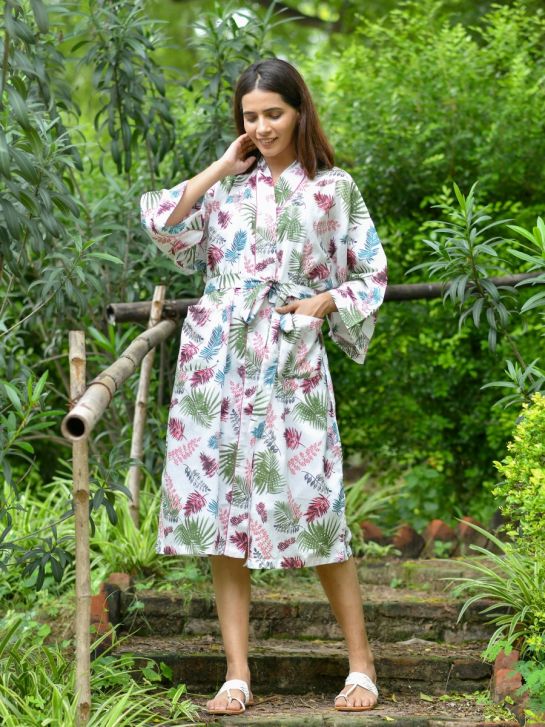 Joy Kimono : Palmera White
