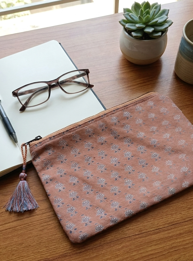 Pencil Bag : Panna Brick Canvas