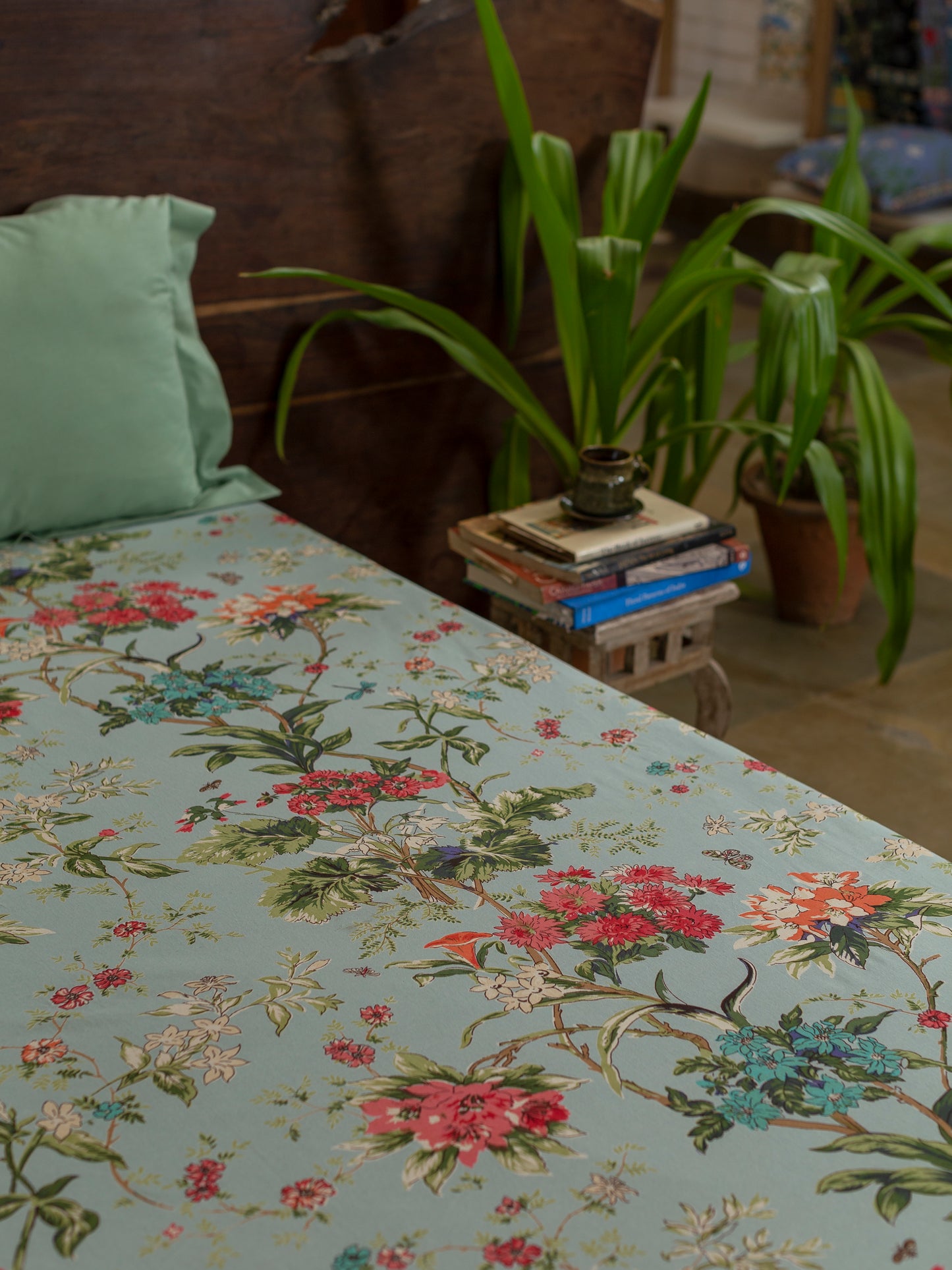 Printed Bed Cover  : Sardinia Sky