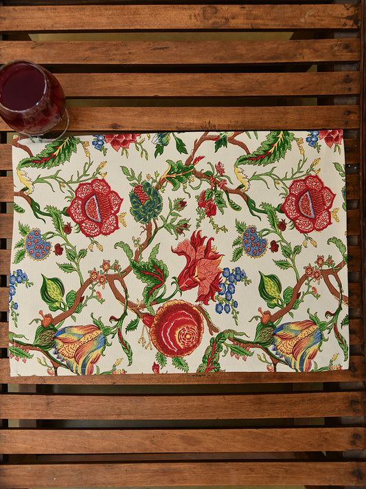 Printed Mat Set of 2 : Sequoia Cream Canvas