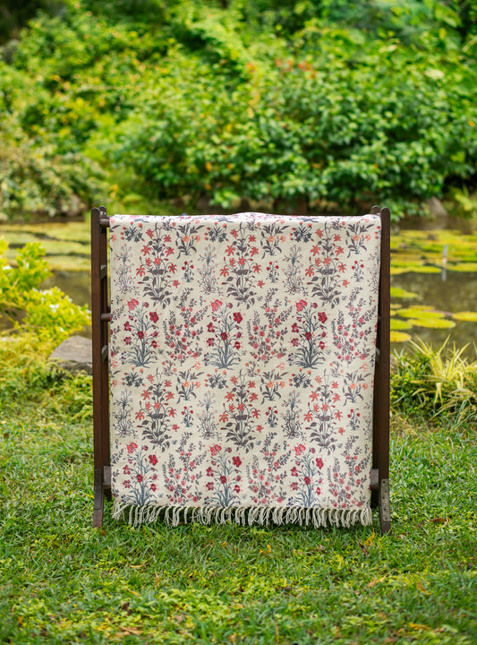 Printed Rug Reversible : Garden Taupe Handloom