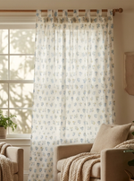 Printed Curtain :  Toile Ivory Voile