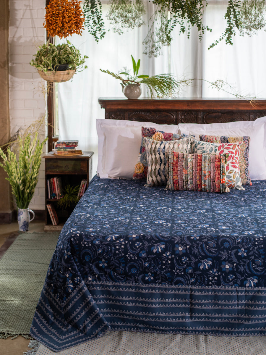 Bed Throw : Pulicat Indigo