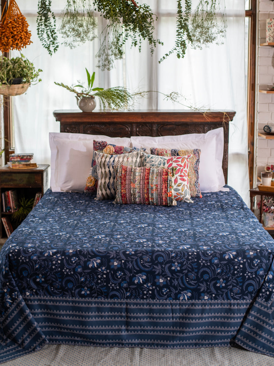 Bed Throw : Pulicat Indigo