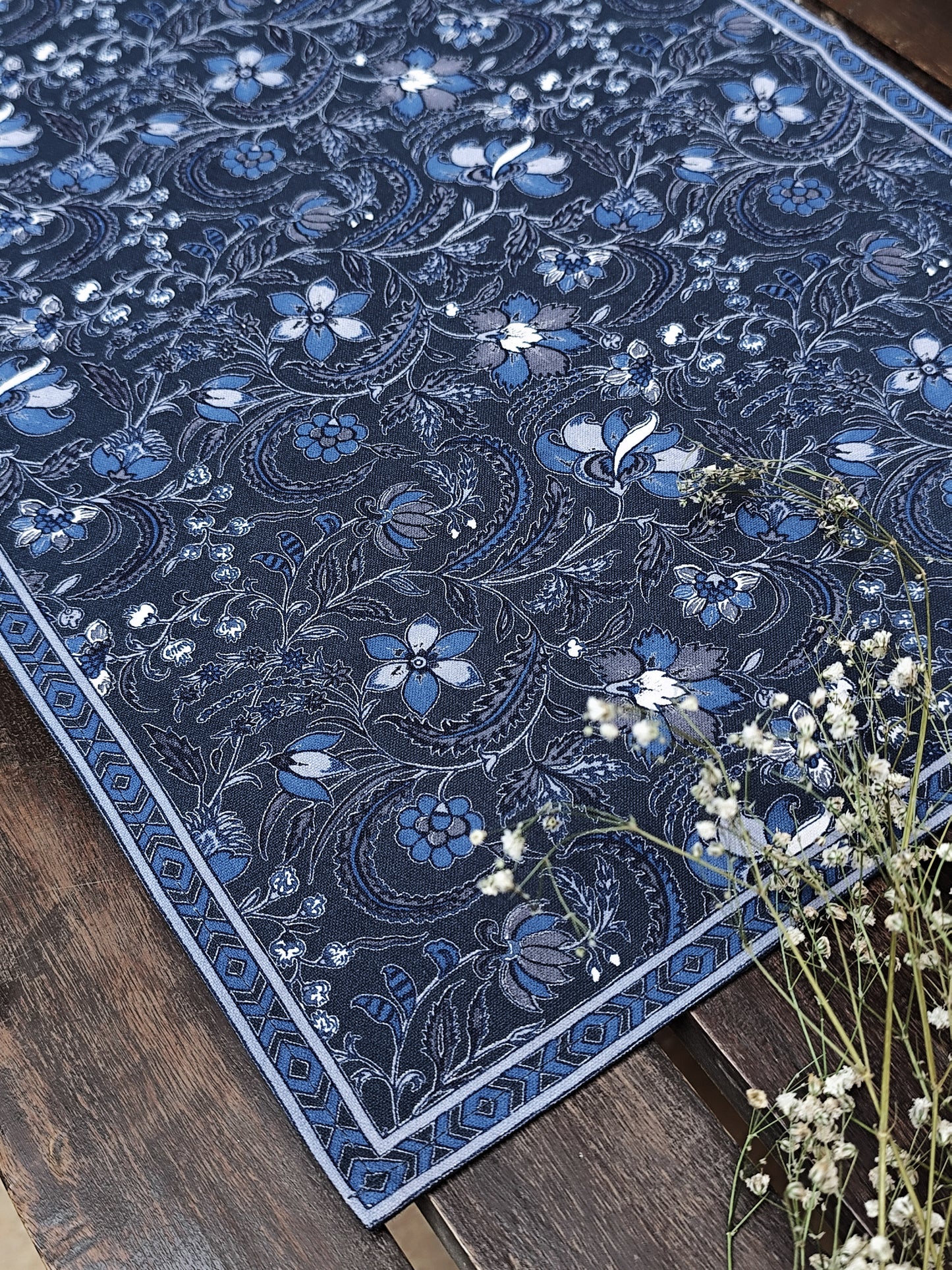 Pulicat Printed Placemat Set of 2 : Indigo