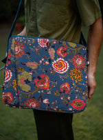 Quilted Laptop Bag  : Malabar Neelam