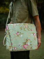 Quilted Laptop Bag  : Potpourri Celadon