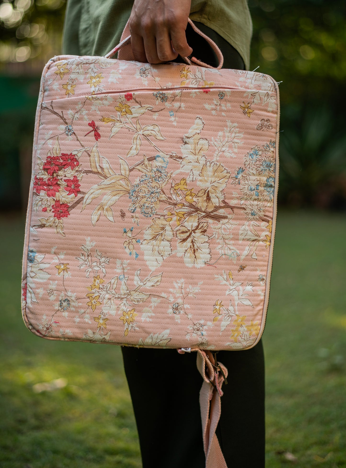 Quilted Laptop Bag  : Sardinia Grapefruit