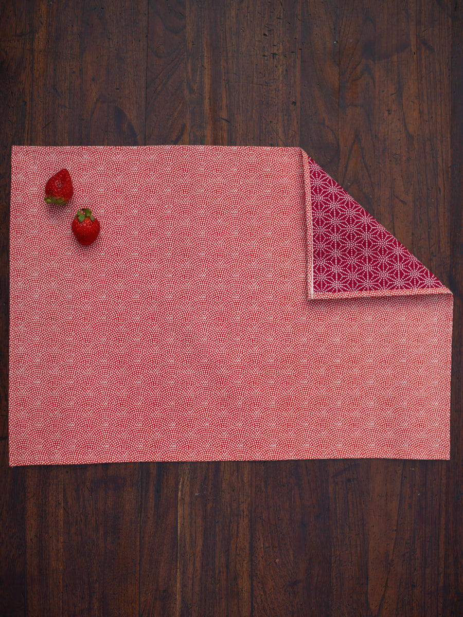 Reversible Placemat : Boro Red