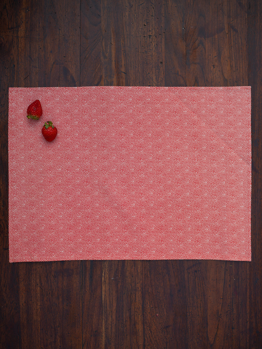 Reversible Placemat : Boro Red
