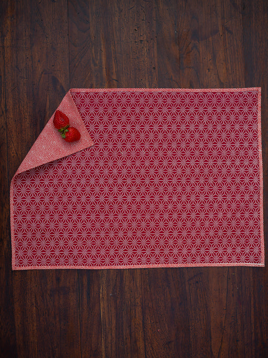 Reversible Placemat : Boro Red