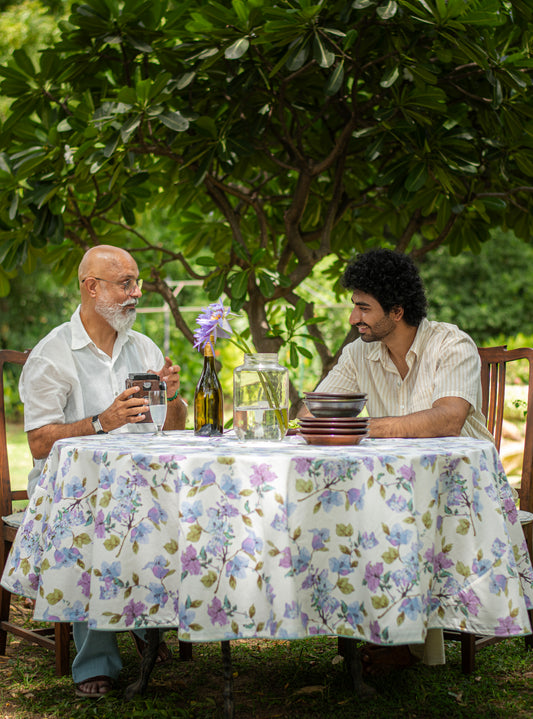 Printed Table Cloth :  Bougainvillea  Aster Sheeting