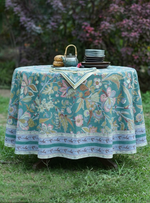 Printed Table Cloth With Extra Border : Hawaii Green | Sheeting