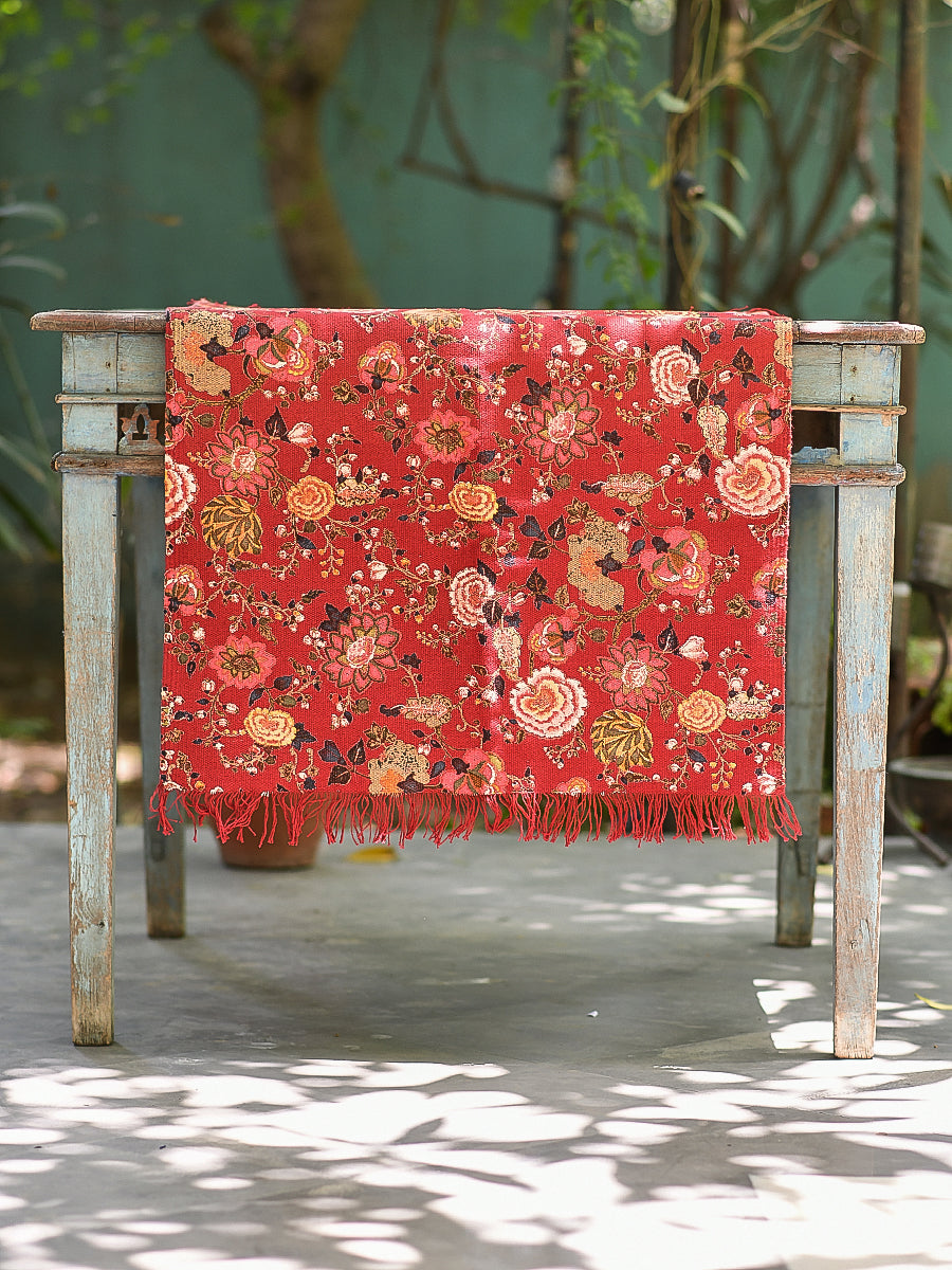 Rugs Malabar : Rust Red Floral