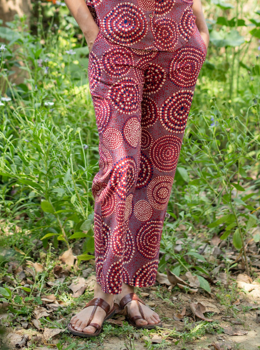 Slim Pant  :B Dots Red