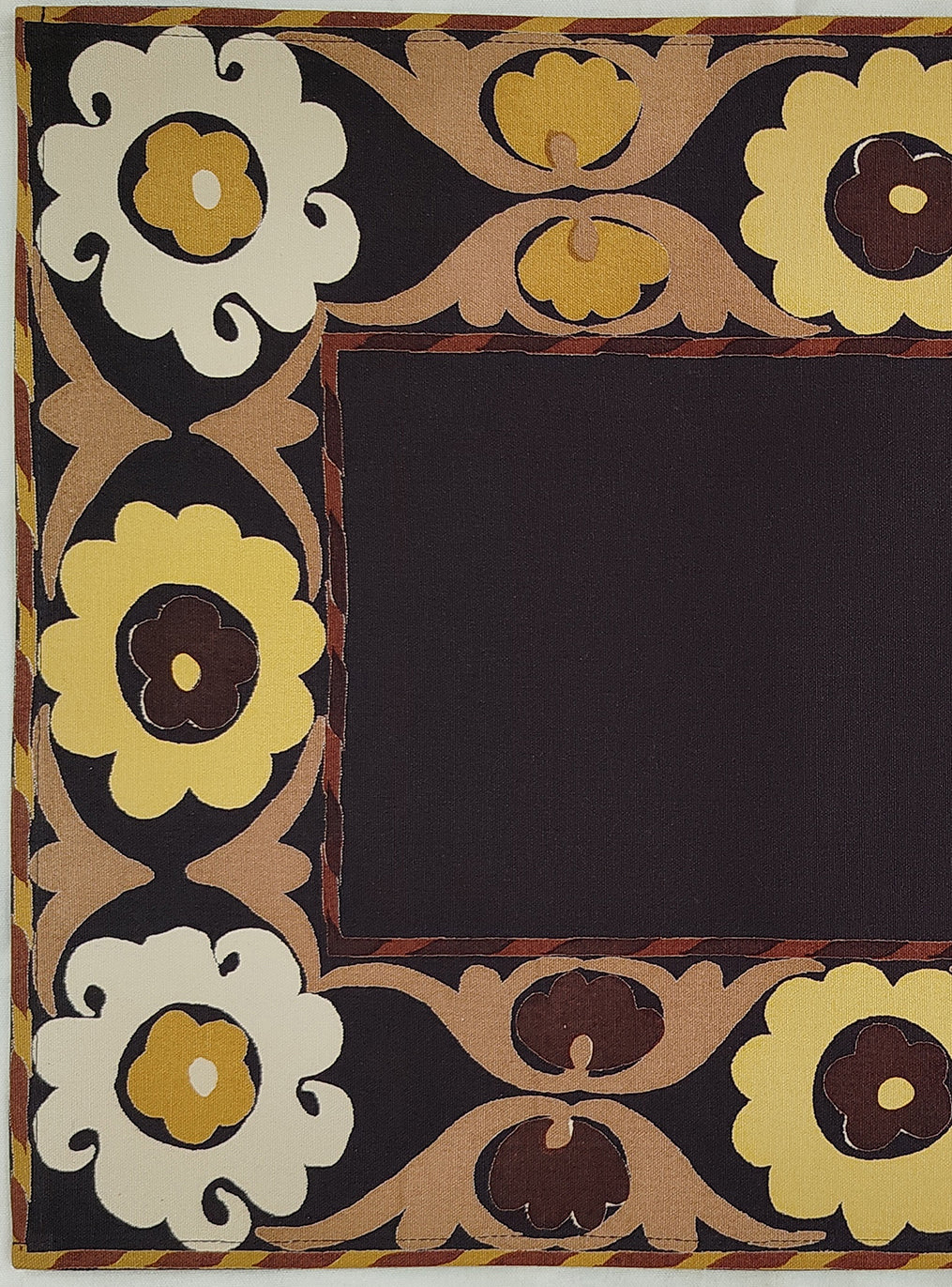 Printed Mat Set of 2 : Samarkand Beige Canvas