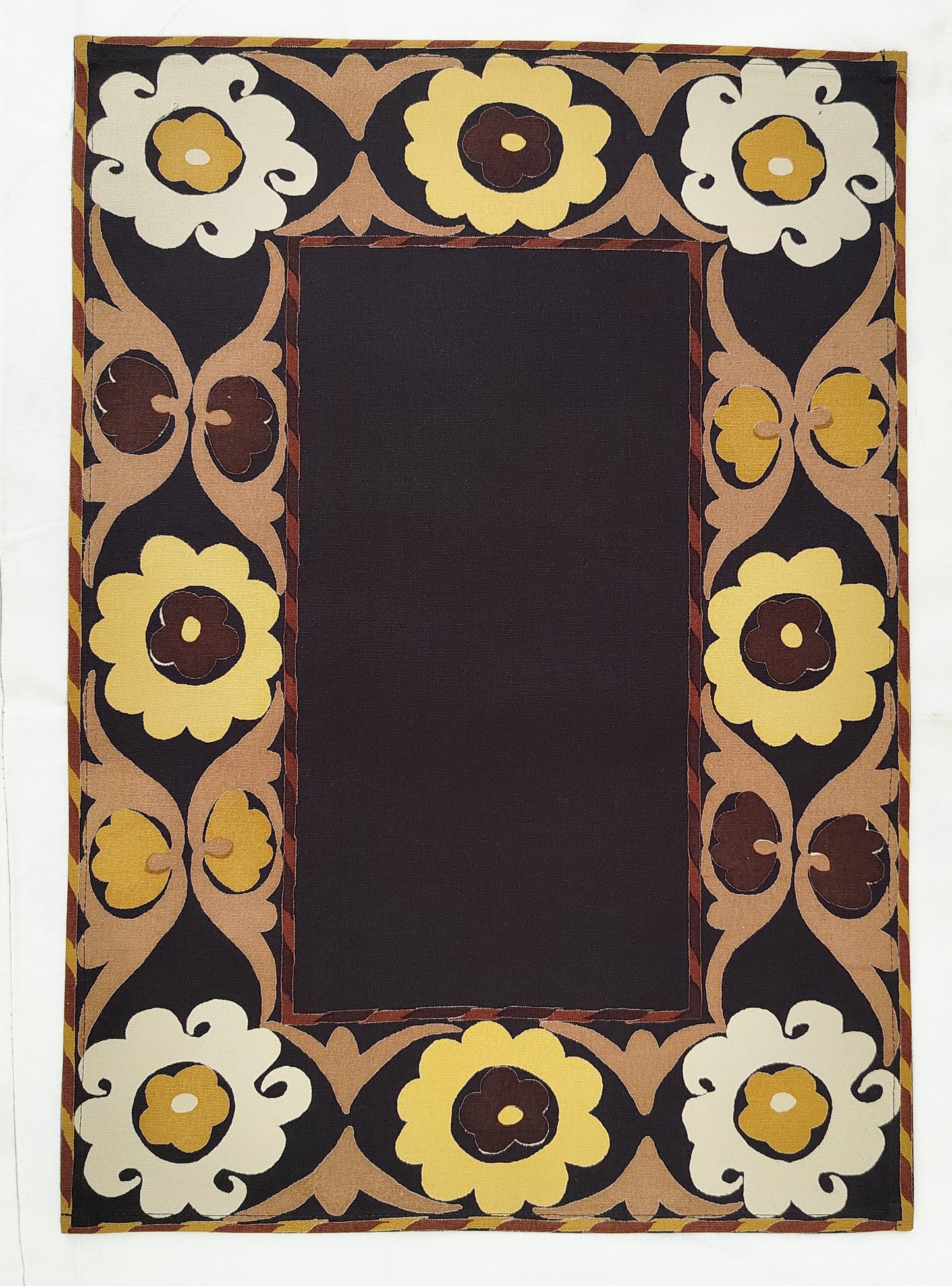 Printed Mat Set of 2 : Samarkand Beige Canvas
