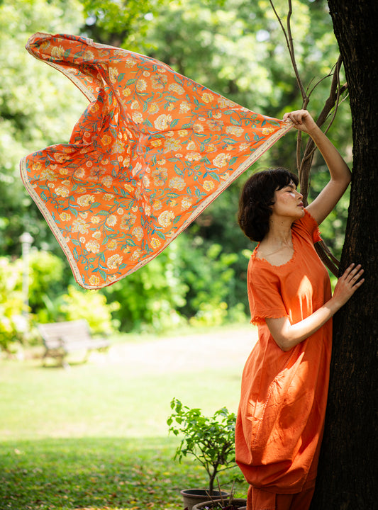 Florentine Scarf : Orange Voile