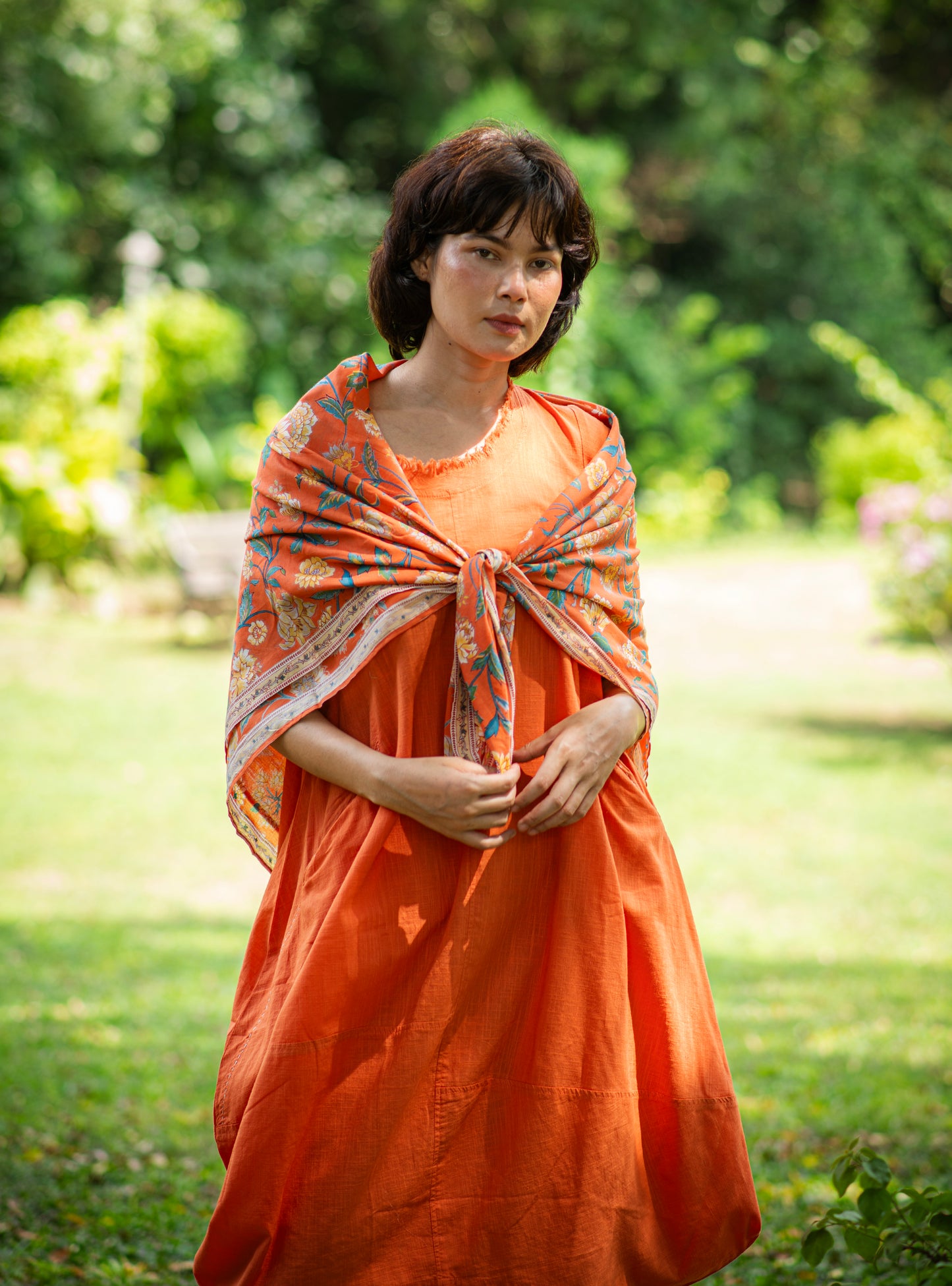 Florentine Scarf : Orange Voile