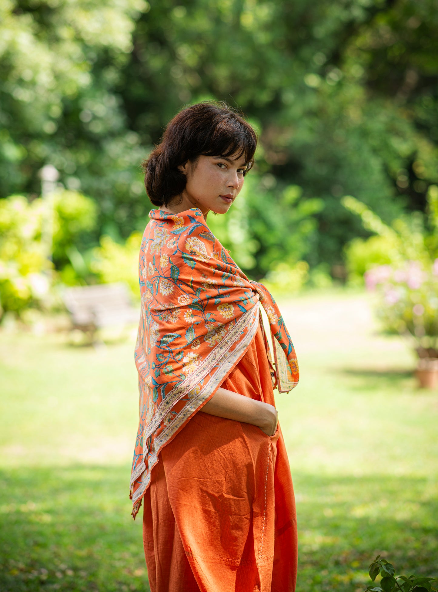 Florentine Scarf : Orange Voile