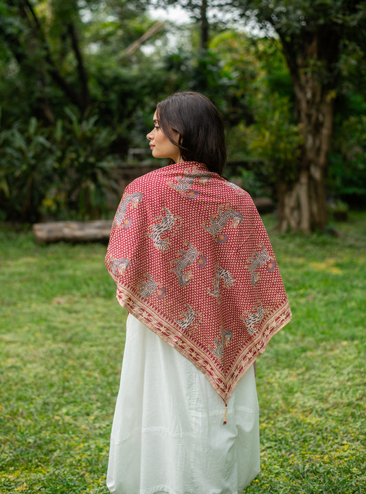 Scarf Tiger : Red Voile