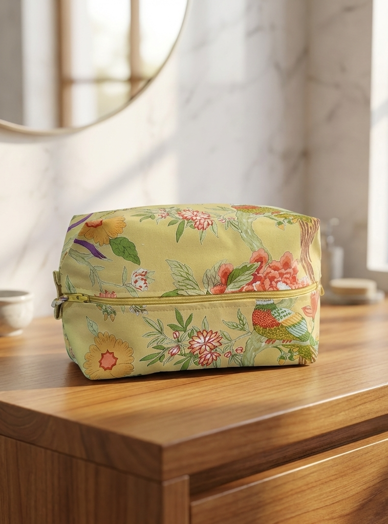 Shaving Bag : Bird Yellow : Canvas