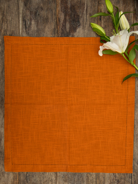 Solid Napkin Set of 2 - Beading :  Orange Sheeting