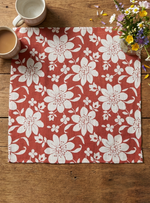 Block Printed Napkin Set of 2  : Sudha Jaal Rust