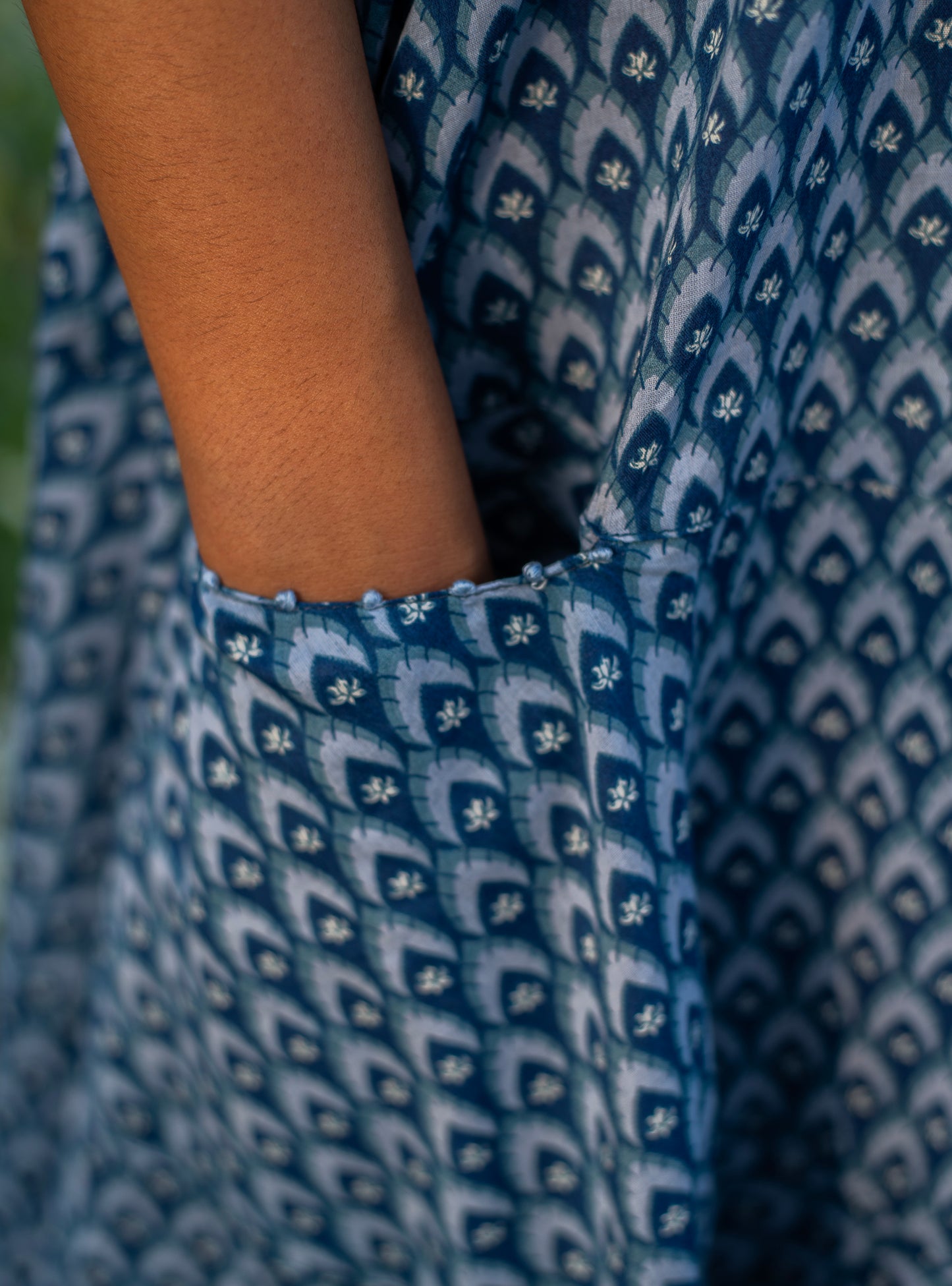Summer Dress : Taj Blue : Voile