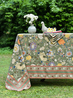 Printed Tablecloth Border: Malabar Olive