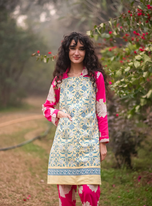 Printed Apron : Tara Butter Sheeting