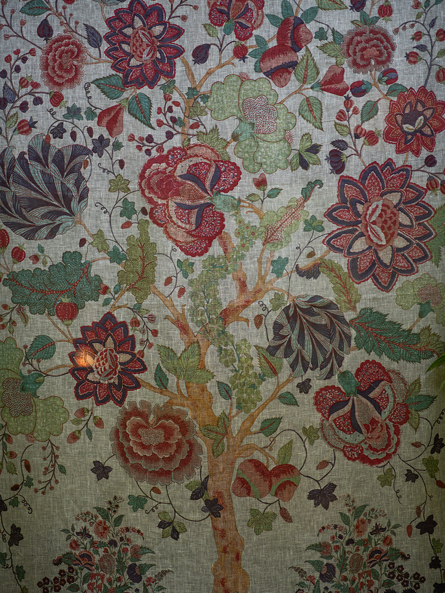 Textured Curtain Tree Of Life Natural