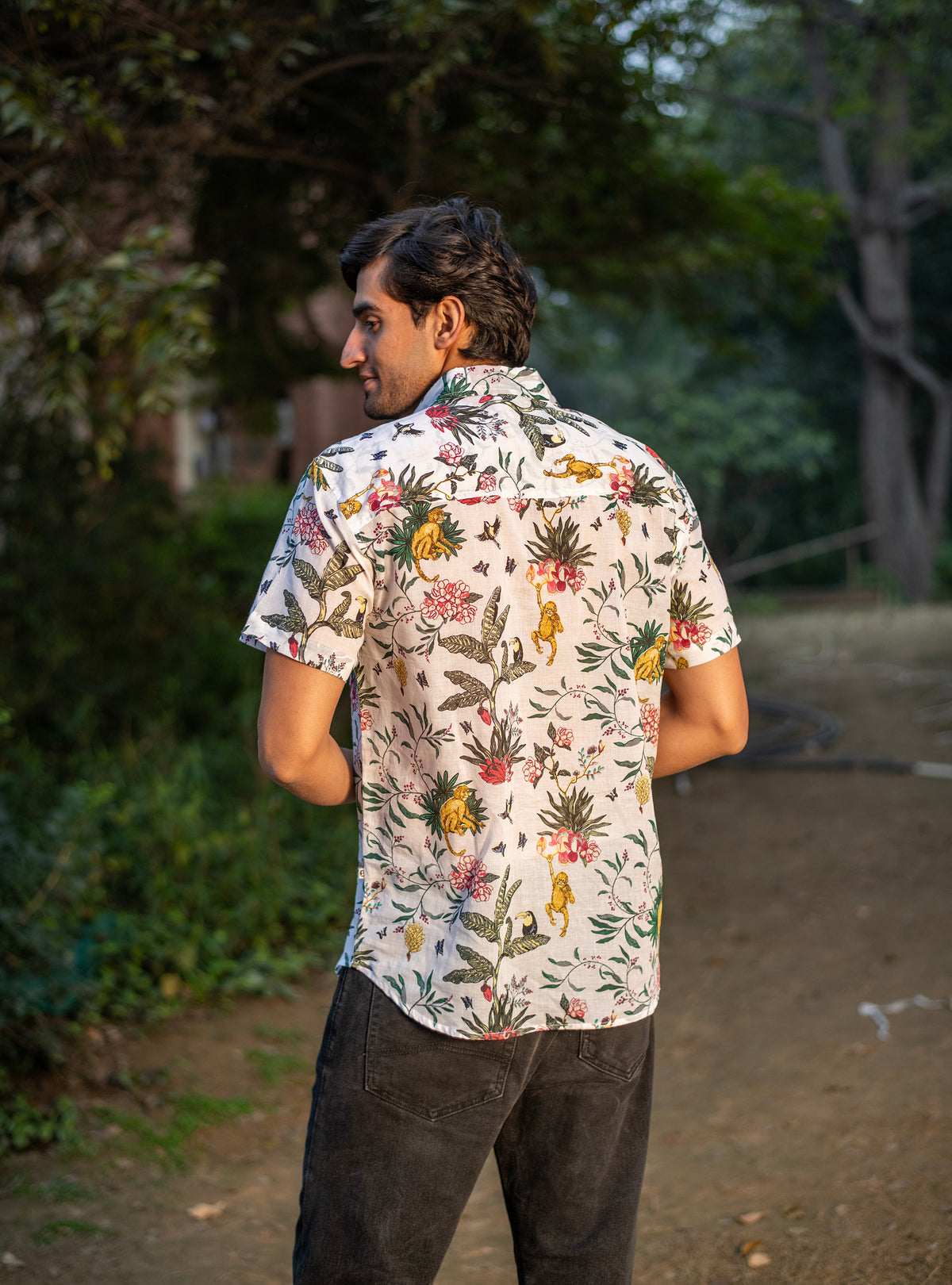 Xavier Shirt Half Sleeves : Ubud Natural Voile