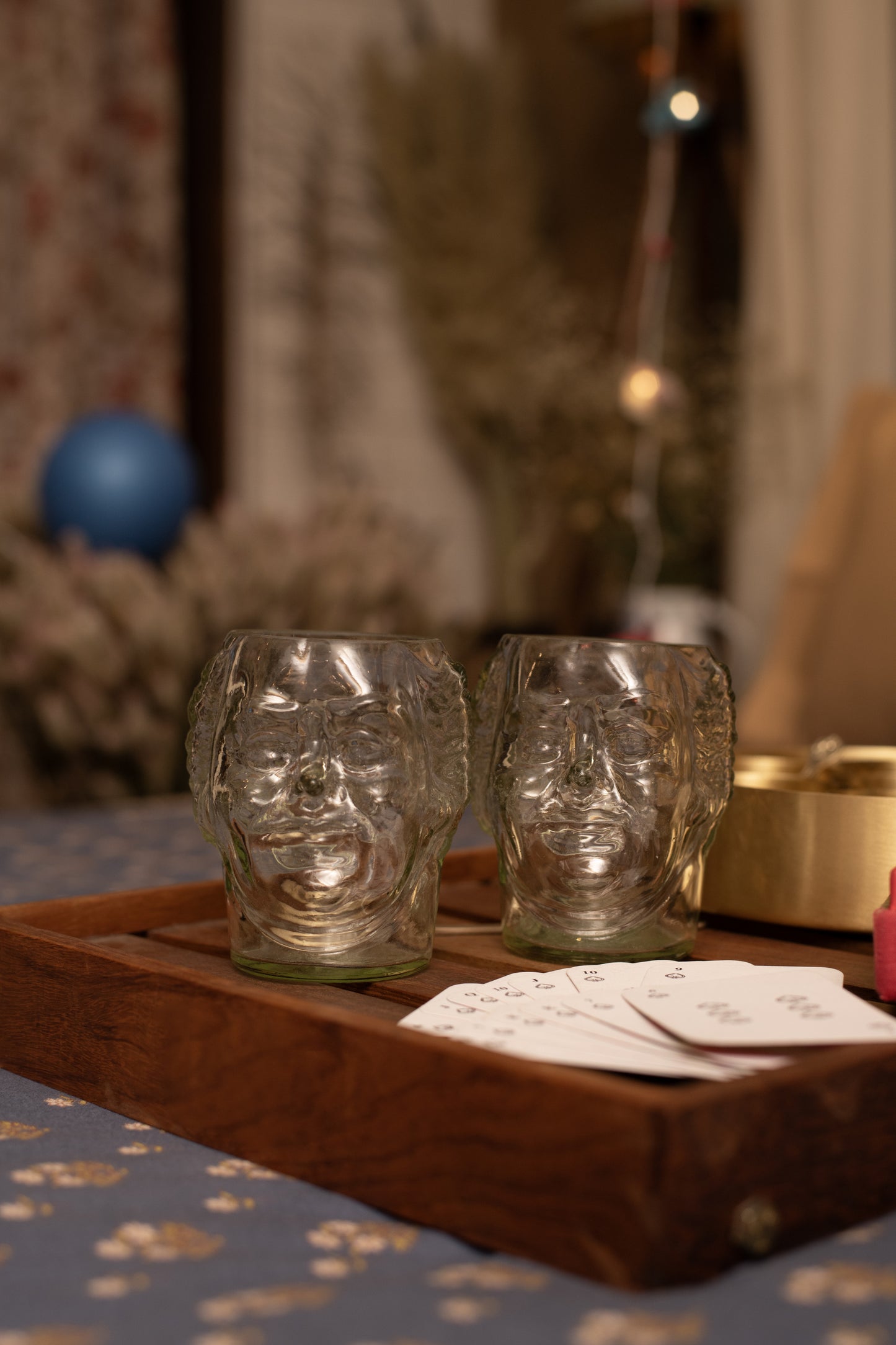 Upcycle Glass  : Old Monk Face Miniature
