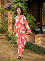 Vanessa Pj Set : Carnation Spiced Coral Voile