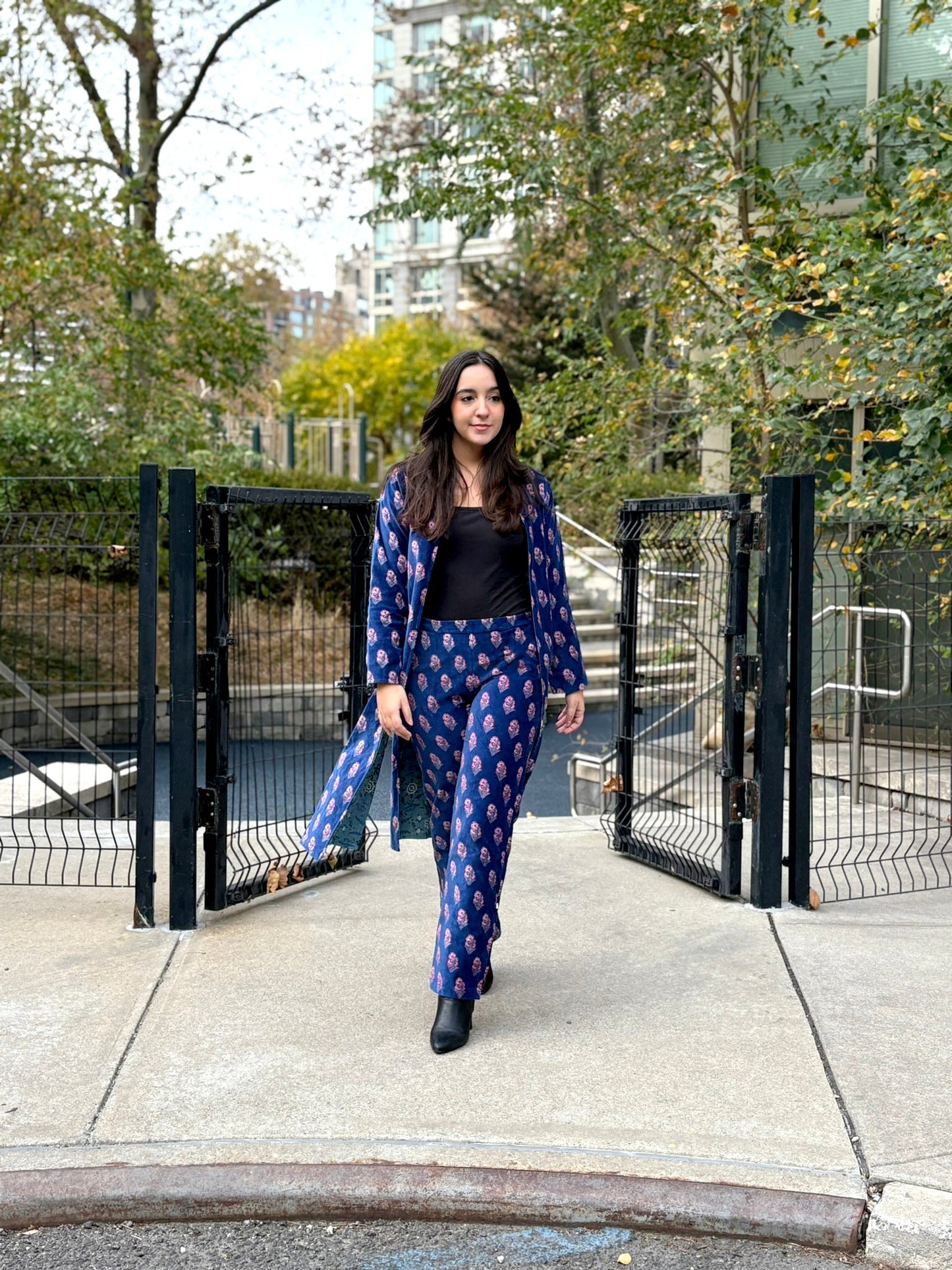 Long Jacket : Agni Navy Velvet