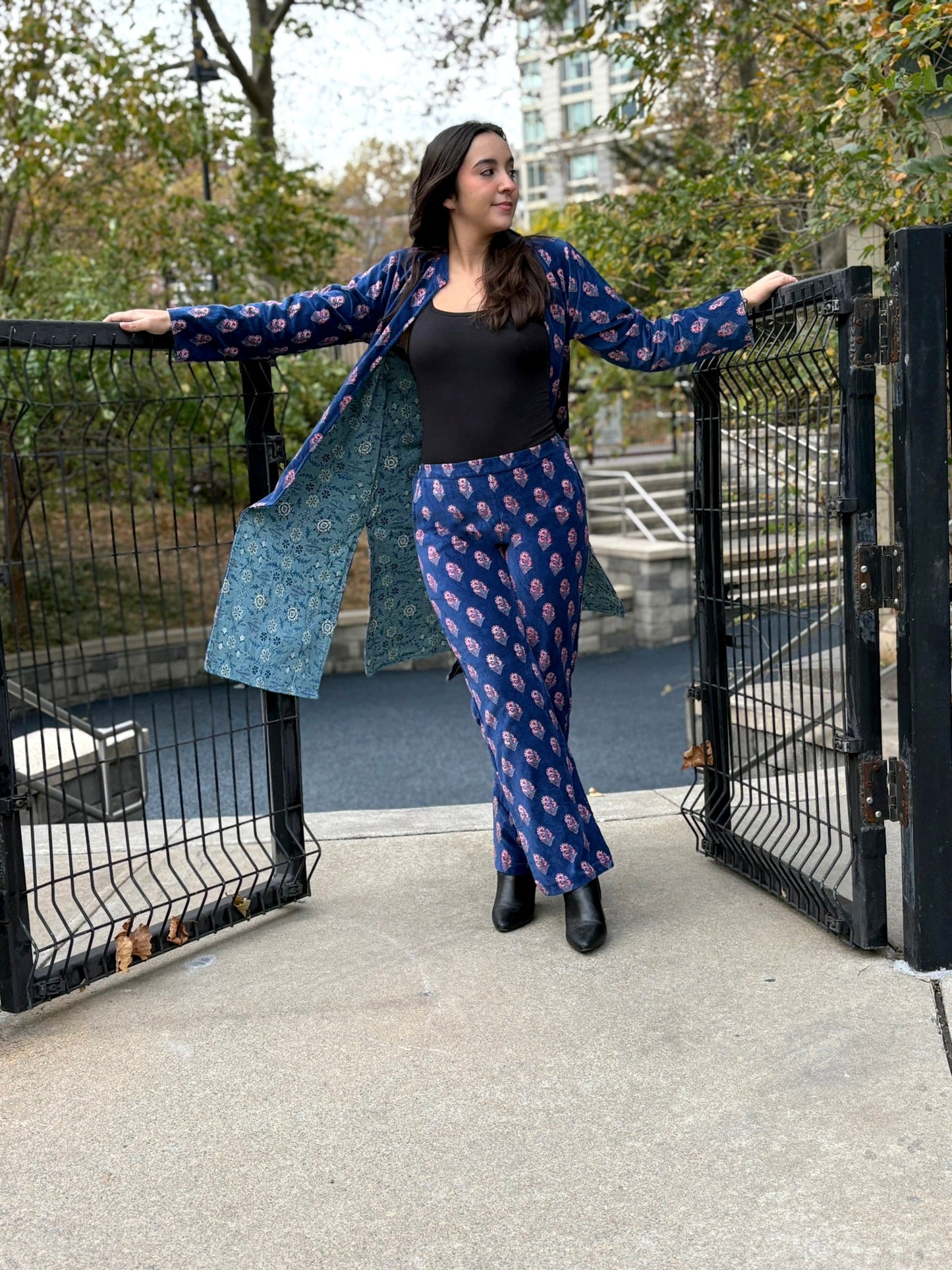 Long Jacket : Agni Navy Velvet