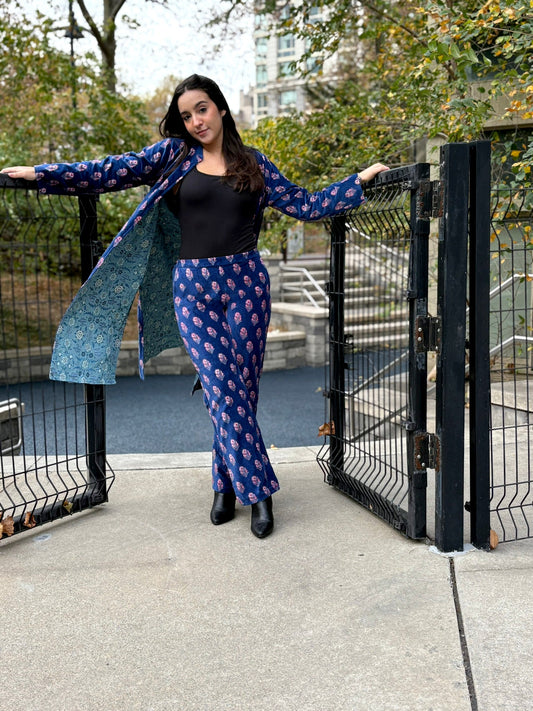 Long Jacket : Agni Navy Velvet