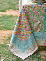 Printed Patchwork Table Cloth : Water Flower Sheeting