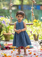 Kids Beach Dress : Taj Blue : Voile