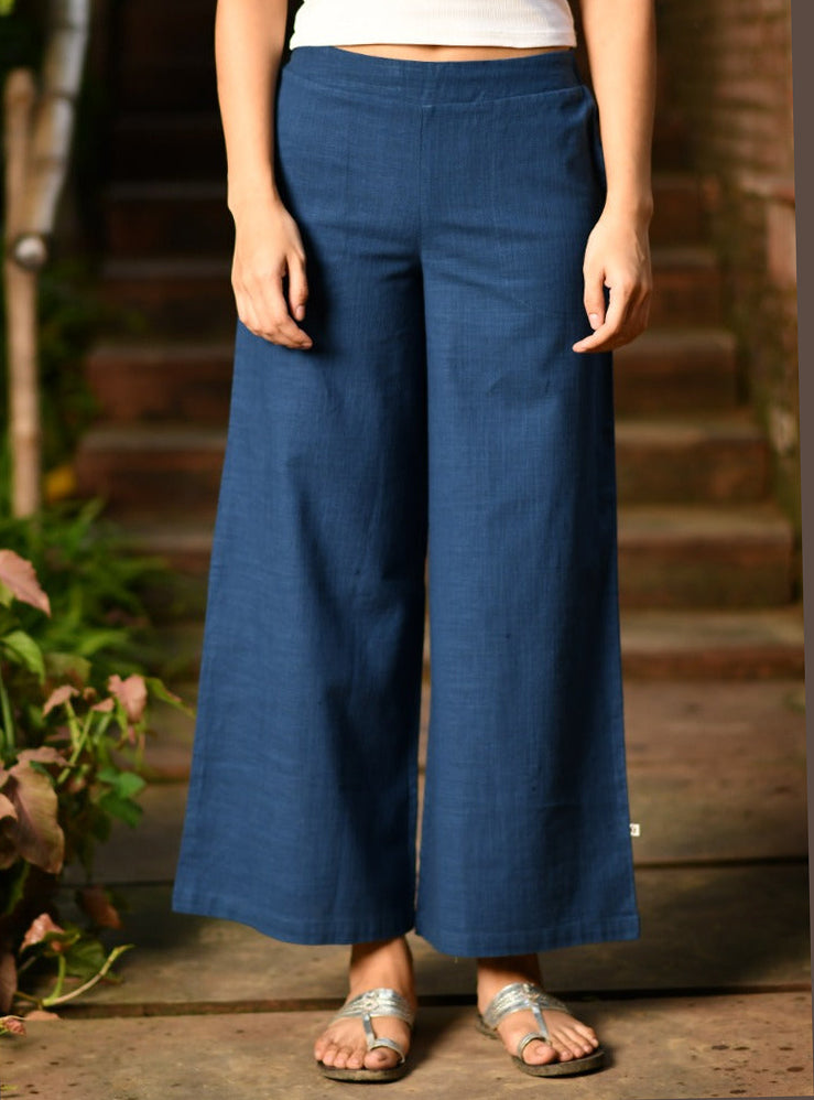 Ellie Pant : Solid Indigo Textured